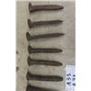 Image 5 : 8 Vintage Horse Shoes + 12 Railway Spikes