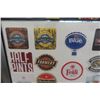 Image 5 : Plastic Molson Canadian Sign Framed Beer Coasters 19" x 24" 