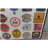 Image 6 : Plastic Molson Canadian Sign Framed Beer Coasters 19" x 24" 