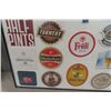 Image 7 : Plastic Molson Canadian Sign Framed Beer Coasters 19" x 24" 