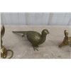 Image 3 : Lot of 3 Brass Animal Ornaments; Mouse, Bird, Deer