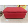 Image 1 : 13" x 17" x 31" Red Upholstered Storage Box