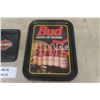 Image 3 : Miller Genuine Draft / Harley Davidson Tin Sign 8" x 18" , Budweiser Beer Tray
