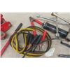 Image 4 : Small 2 ton?? Floor Jack, Booster Cables, 2 Grease Guns, Lug Wrench