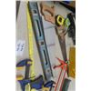 Image 3 : Assorted Carpentry Tools; Saws, Clamps, Mitre Box with Saw, Levels plus more