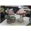 Image 2 : 2 Ceramic Garden Mushroom Decorations, Bug Zapper, Bicycle Basket, Bag of Outdoor Toys