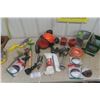 Image 1 : Stihl Hard Hat with Face screen + Ear Protection, Scotts Seeder, Hose Hanger, Gutter Scoops,....