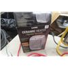 Image 2 : Lasko Ceramic Heater - New in Box, Woods Timer, 2 Hard Hats, Trouble Light, Propane Hoses, Halogen L