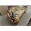 Image 5 : Nice Vintage Couch - Lots of Ornate Wood Detail - Louie Approves - 103" wide-cloth on cushions needs