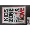 Image 3 : 2 Modern Tin Signs : Wilderpeople 12.5" x 17.5" & Kids Zone 8.5"x 11.5"