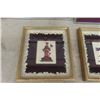 Image 4 : 2 Framed Pictures of Country Houses 15" x 17.5" + 2 Small Petti Point Asian Pictures 9.5" x 10"