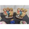 Image 2 : Assorted Porcelain Jewelry Boxes, a Couple Cute Children's Ornaments