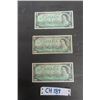 Image 1 : (3) 1967 Canadian $1 Bills- 2 Without Serial Numbers