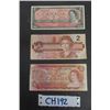 Image 1 : 3 Canadian $2 Bills: 1954, 1974, 1986