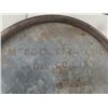 Image 2 : Metal Barrel Topper Sign 'McColl Frontenac Oil Company' Embossed 23'' Across 