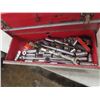 Image 3 : Metal Tool Box Full of Wrenches, Spade Bits, Sockets, and Odd Tools 