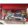 Image 4 : Metal Tool Box Full of Wrenches, Spade Bits, Sockets, and Odd Tools 