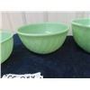 Image 3 : Set of 4 Vintage Fire King Jadeite Swirl Design Mixing Bowls
