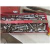 Image 2 : Metal Tool Box Full of Sockets, Tin Snips, Crescent Wrenches, and Odd Tools 