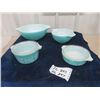 Image 1 : 4 Pyrex Butterprint Mixing Bowls - 2 with Lids
