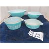 Image 4 : 4 Pyrex Butterprint Mixing Bowls - 2 with Lids