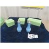 Image 1 : 3 Jadeite Style Cover Dish Set + 2 Delphite Style Salt + Pepper Shakers