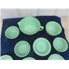 Image 3 : 9 Fire King Jadeite Items, Handled Mixing Bowl with Pour Lip , Bowls, Plates