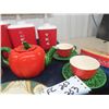 Image 4 : Retro Canister Set, Tomato Tea Set, Hand Fan with Advertising plus more 
