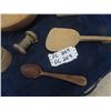 Image 7 : Primitive Items; Bowl, 2 Butter Press, Spoon plus more