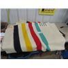 Image 1 : Large Hudson Bay Blanket with 4 Stripes