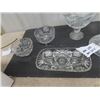 Image 4 : Crystal / Cut Glass/ Pin Wheel ; Decanter, Vase, Tray, Bowl