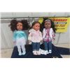 Image 1 : (3) Dolls 18", Like New Condition 
