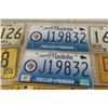 Image 4 : 15 Manitoba License Plates- 2 are WPG Jets - '64 + Up