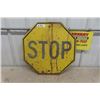 Image 1 : Vintage Railway Stop Sign- Very Heavy Metal