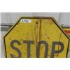Image 2 : Vintage Railway Stop Sign- Very Heavy Metal