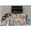 Image 1 : Fishing  Tackle Box with Assorted New Lures, Used Reels, Hooks
