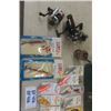 Image 2 : Fishing  Tackle Box with Assorted New Lures, Used Reels, Hooks