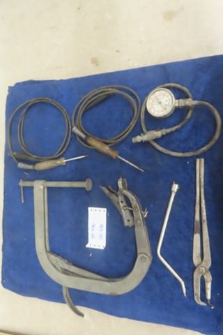 Snap on C-Clamp Valve Spring Compressor, 2 Test Lights, Brake Spring ...