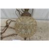 Image 3 : Antique Brass + Glass Hanging Lamp