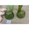 Image 5 : Green Depression Glass Pitcher, 7 pcs Royal Staffordshire, 3 Other Green Glass Items 