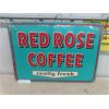 Image 1 : 1956 Red Rose Coffee Embossed Tin Sign Made in Canada 19.5"×27"