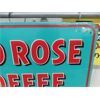 Image 3 : 1956 Red Rose Coffee Embossed Tin Sign Made in Canada 19.5"×27"