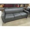 Image 1 : 78" Dark Grey Leather/ Suede Look  Couch