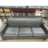 Image 4 : 78" Dark Grey Leather/ Suede Look  Couch