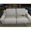 Image 2 : 83" White 2pc Leather Look Power Reclining Sofa 