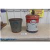 Image 1 : North Star 25 Lb Grease Tin, Esso 5 Gal Oil Pail