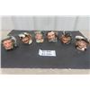 Image 1 : 6 Vintage Royal Doulton Toby Mugs: Mark Twain 1979, Aramis 1955, Robinson Caruso 1959, The Trapper 1