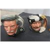 Image 2 : 6 Vintage Royal Doulton Toby Mugs: Mark Twain 1979, Aramis 1955, Robinson Caruso 1959, The Trapper 1