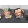 Image 3 : 6 Vintage Royal Doulton Toby Mugs: Mark Twain 1979, Aramis 1955, Robinson Caruso 1959, The Trapper 1