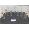 Image 1 : 7 Assorted Embossed 1 Pint Milk + Cream Bottles